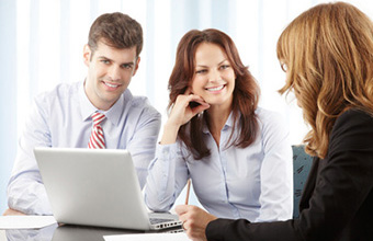 Business people working in group